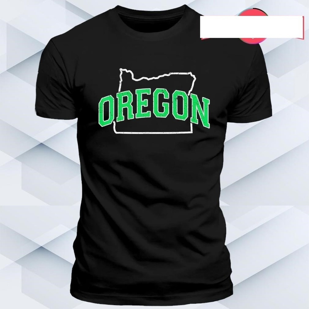 Oregon Map Green As Oregon Ducks Shirt